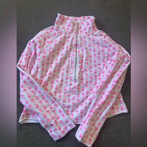 Lilly Pulitzer Pink and White Patterned Pullover